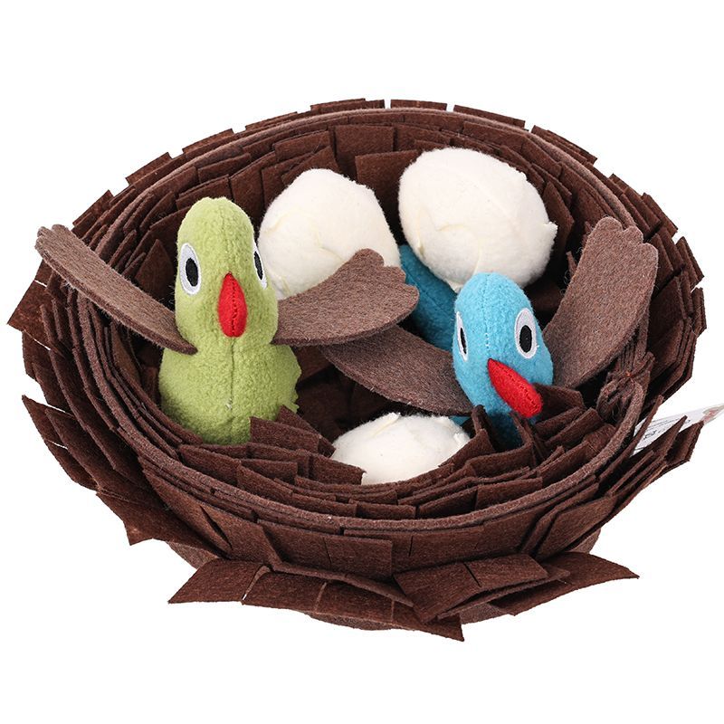 Doglemi Interactive Dog Puzzle Toy - Snuffle Mat with Squeaky Sound - Nest Design Pet Chew Toy