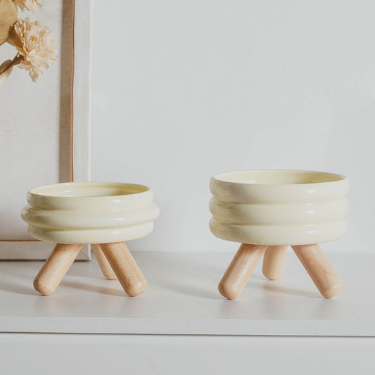 ZOOMATE - Tripod Elevated Ceramic Pet Feeder - Stable, Joint Health Focus & Modern Minimalist Design