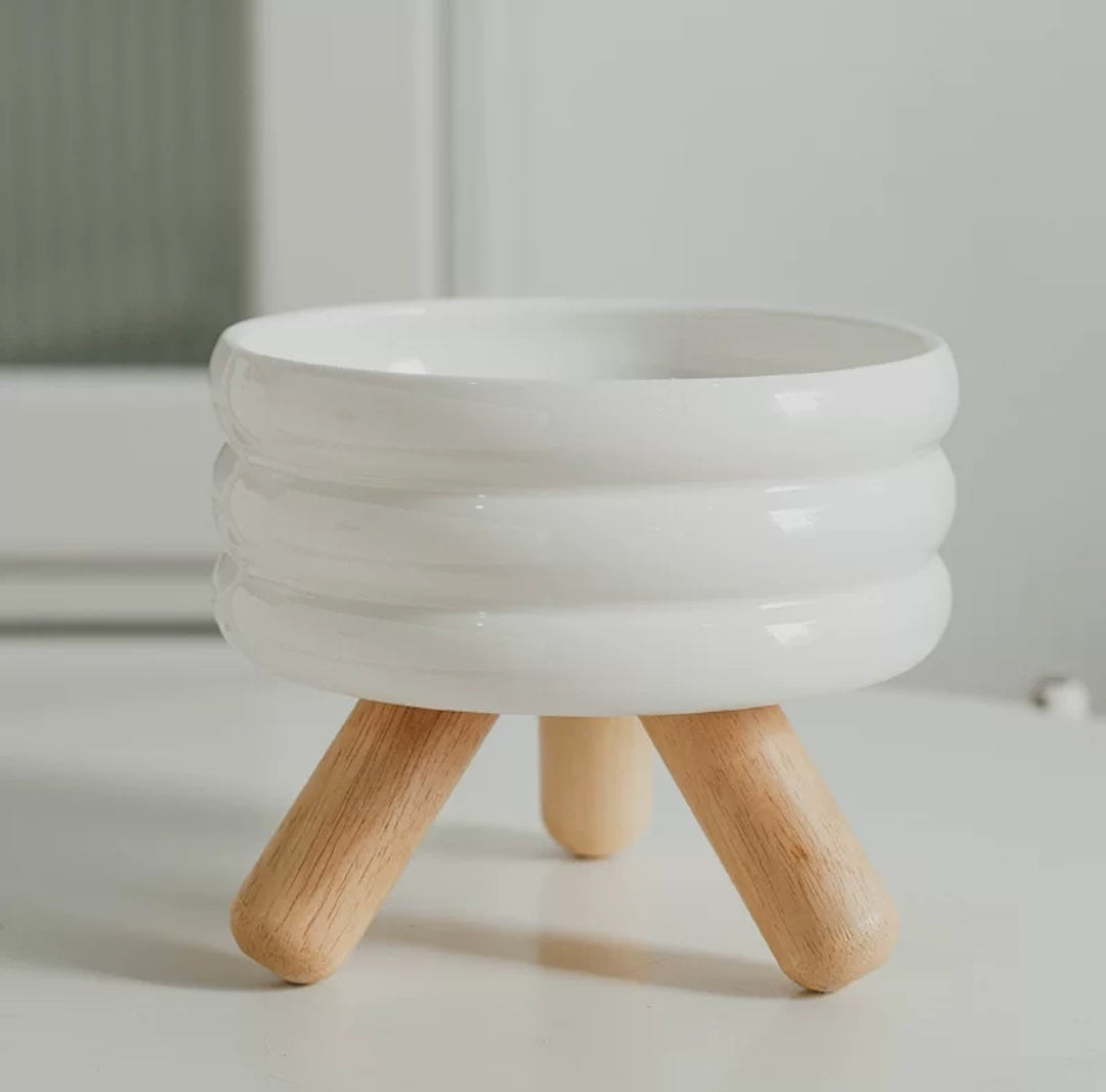 ZOOMATE - Tripod Elevated Ceramic Pet Feeder - Stable, Joint Health Focus & Modern Minimalist Design