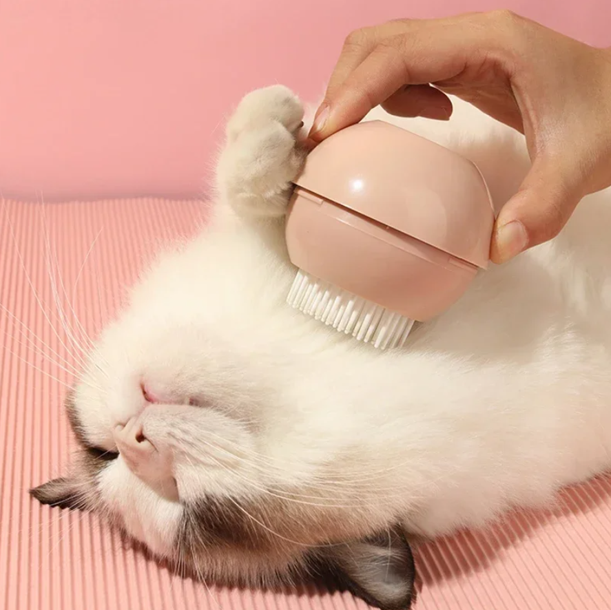 UFO Pet Comb Massage Brush - Tool&Toy in 1 - OneClick Button Design