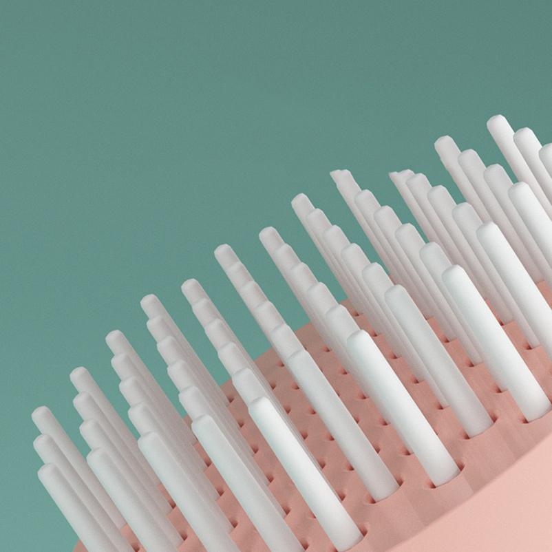 UFO Pet Comb Massage Brush - Tool&Toy in 1 - OneClick Button Design