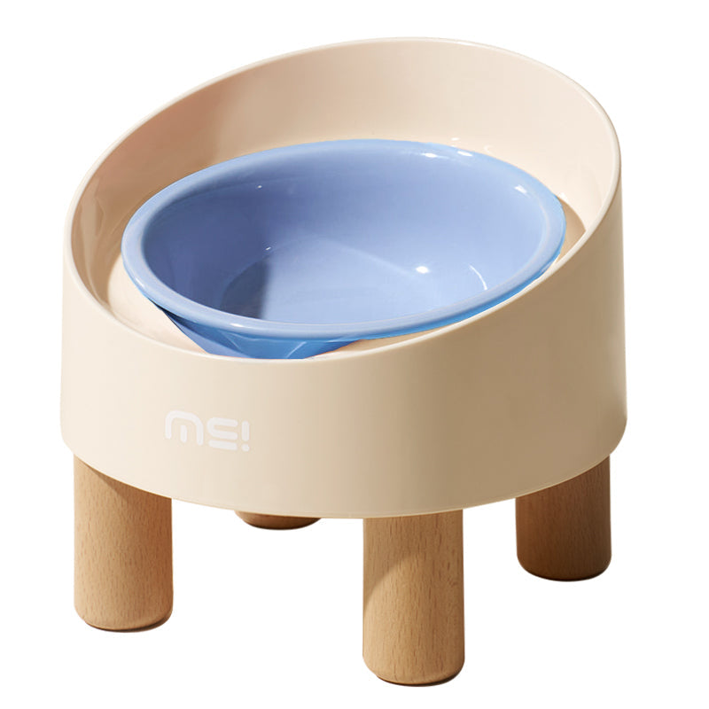 Adjustable Elevated Ceramic Cat Bowls with Anti-Slip Rubber Pad, Splash Guard, Lead & Cadmium Free, Whisker Friendly
