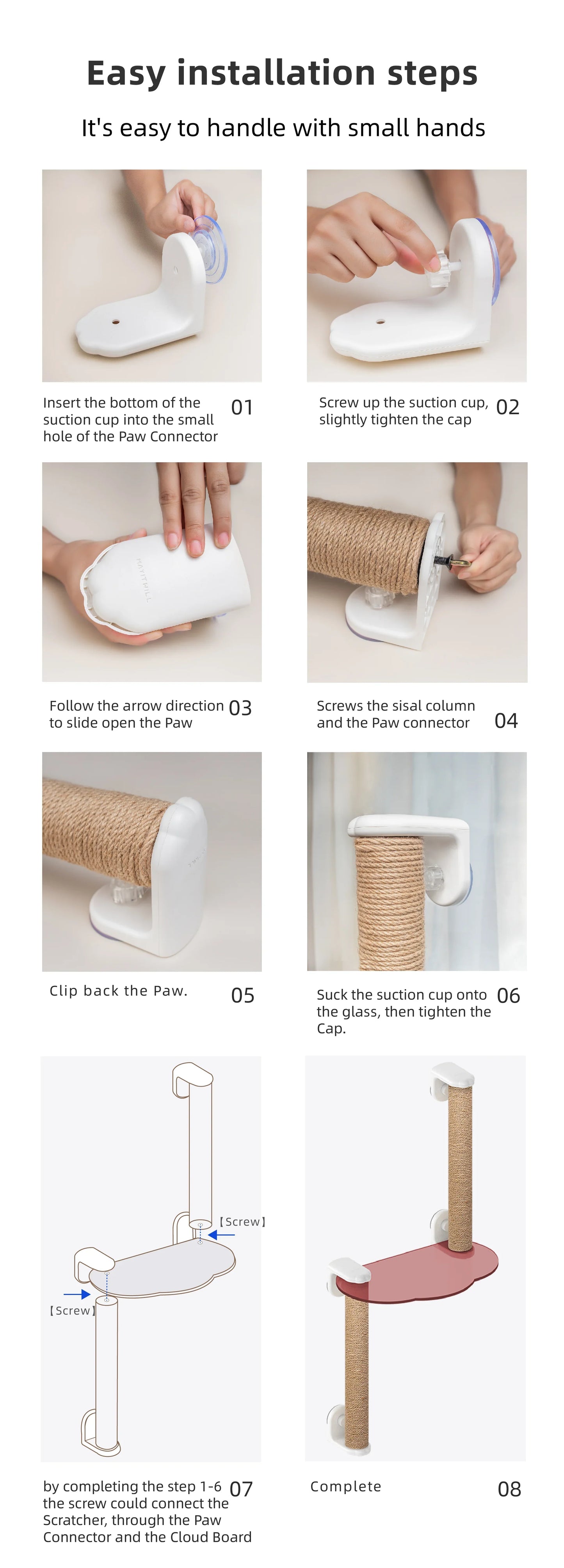 Floating Window Cat Tree with Scratchpost (Medium)