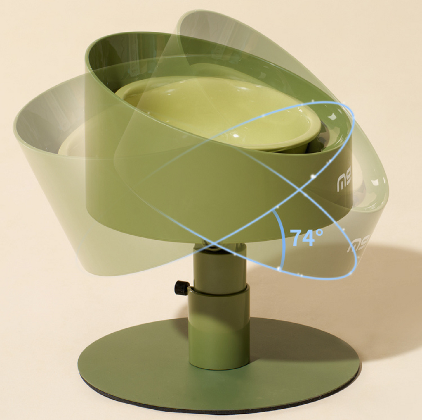 Adjustable Raised Pet Bowl - Ceramic Elevated Cat Bowls, Pet Bowl with Anti - Slip Rubber Pad, Leak - Proof, Lead & Cadmium Free, Whisker - Friendly, for All Life Stages